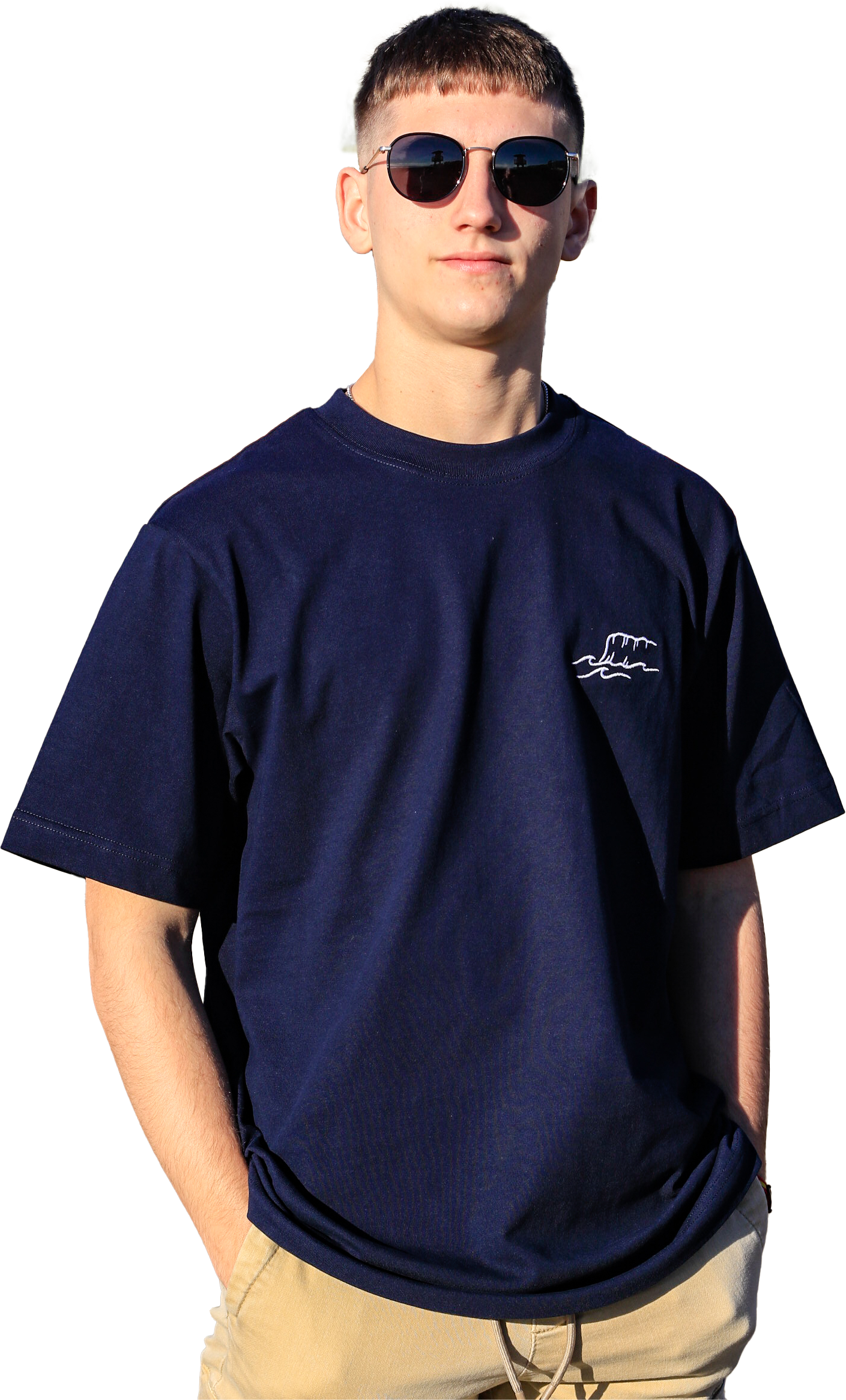 Camiseta Oversize French Navy